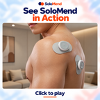 SoloMend in action: the pods on the back of the shoulder, the muscle contracting under them